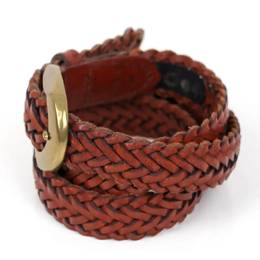 Lady Canterbury BRAIDED WOVEN BROWN GENUINE LEATHER 1